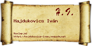 Hajdukovics Iván névjegykártya